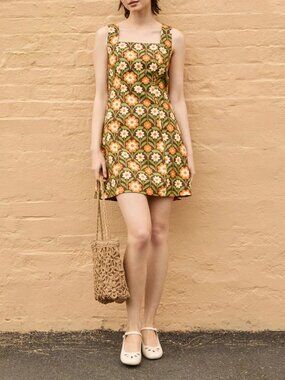 Princess Highway Retro Boho Cleo Geo Mini Shift Dress